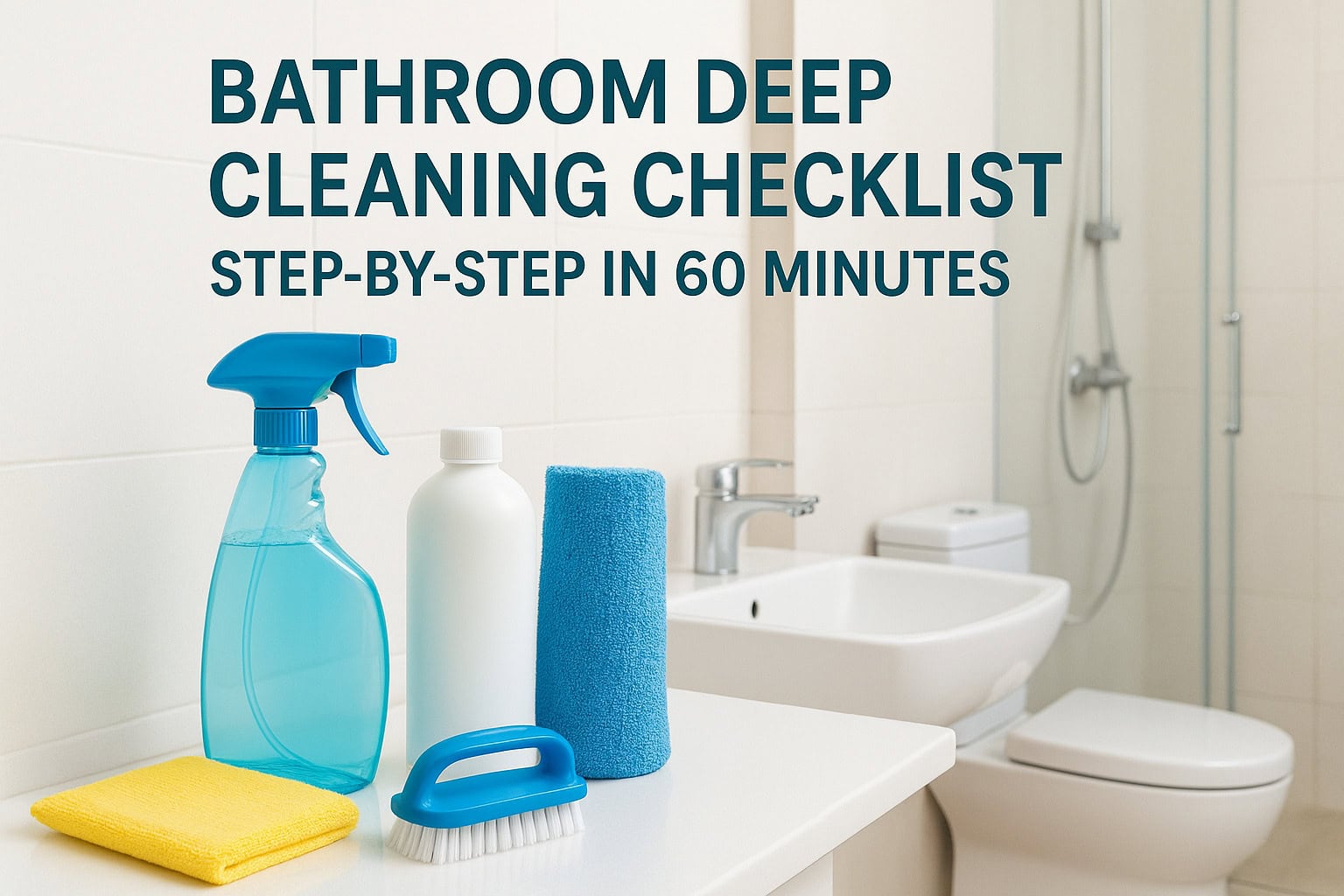 Bathroom Deep Cleaning Checklist: Step-By-Step In 60 Minutes