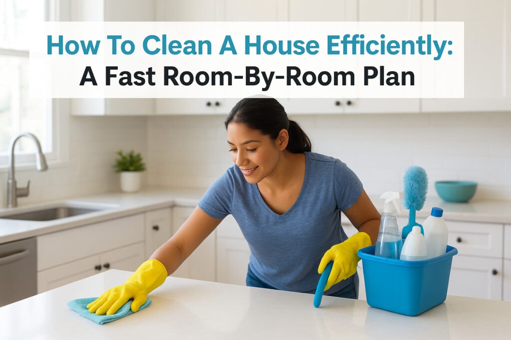 How To Clean A House Efficiently: A Fast Room-By-Room Plan