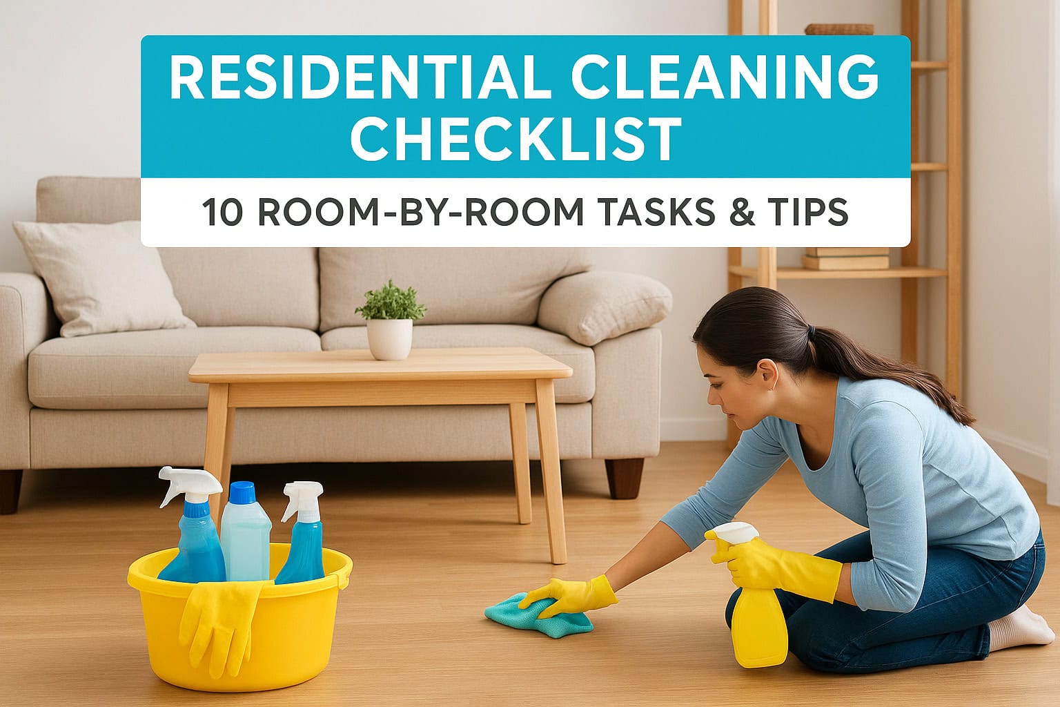 Residential Cleaning Checklist: 10 Room-By-Room Tasks & Tips
