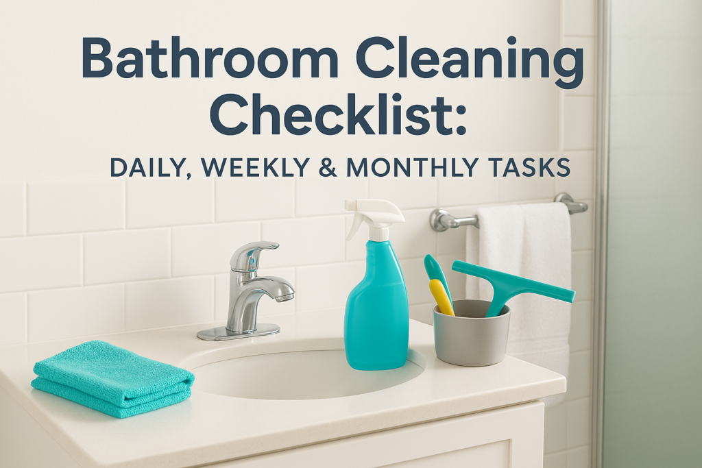Bathroom Cleaning Checklist: Daily, Weekly & Monthly Tasks