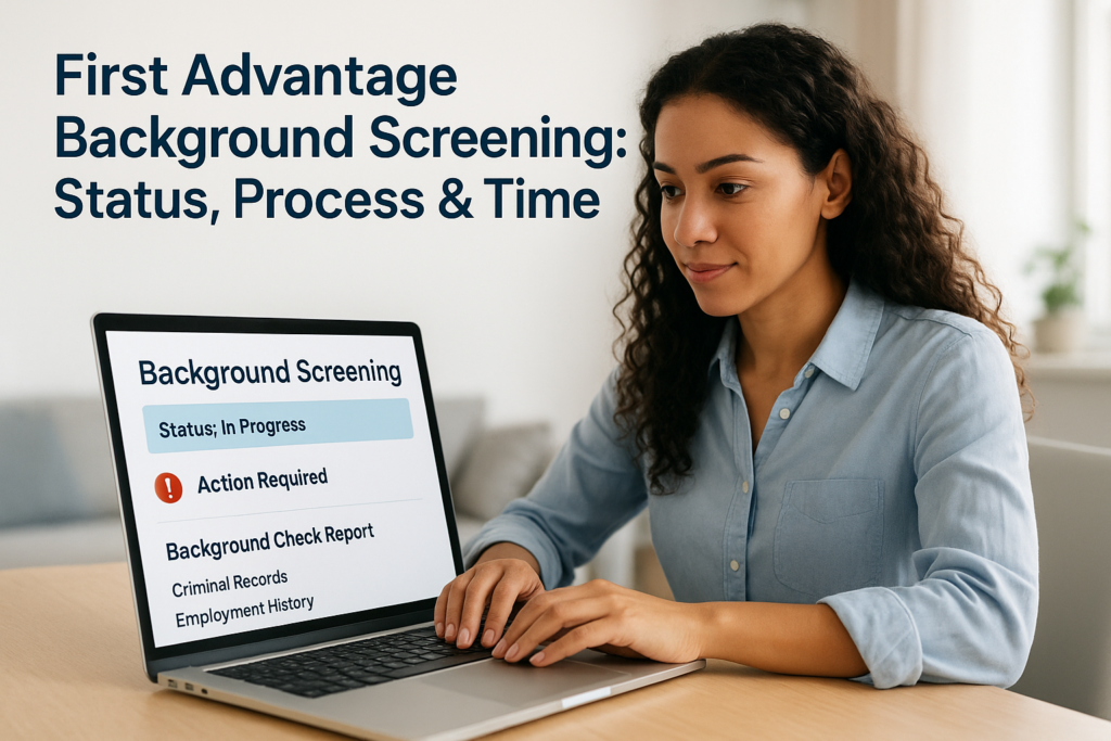 First Advantage Background Screening: Status, Process & Time
