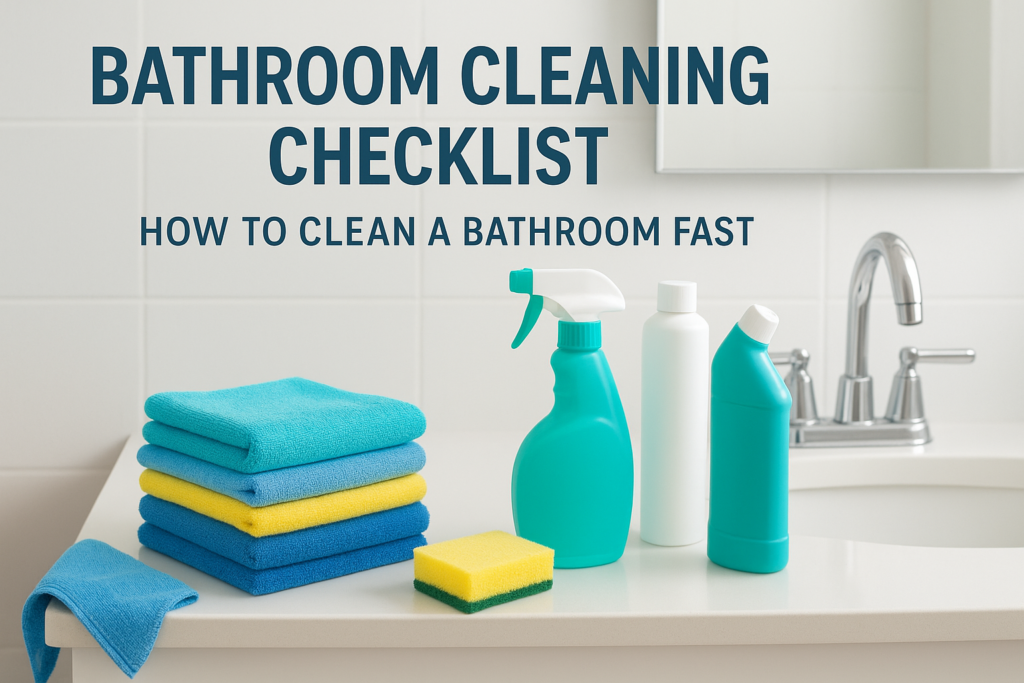 Bathroom Cleaning Checklist: How To Clean A Bathroom Fast
