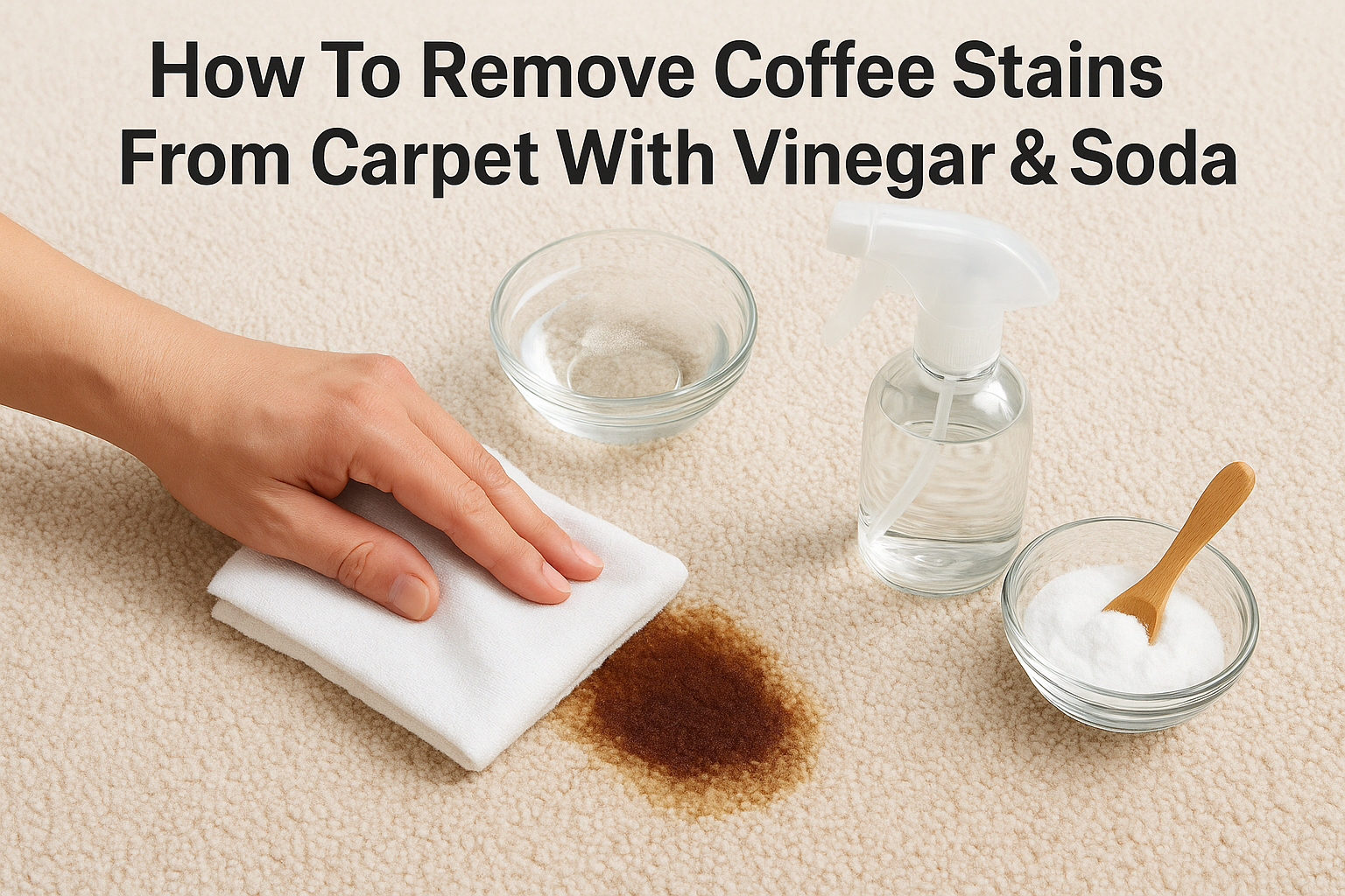 How To Remove Coffee Stains From Carpet With Vinegar & Soda