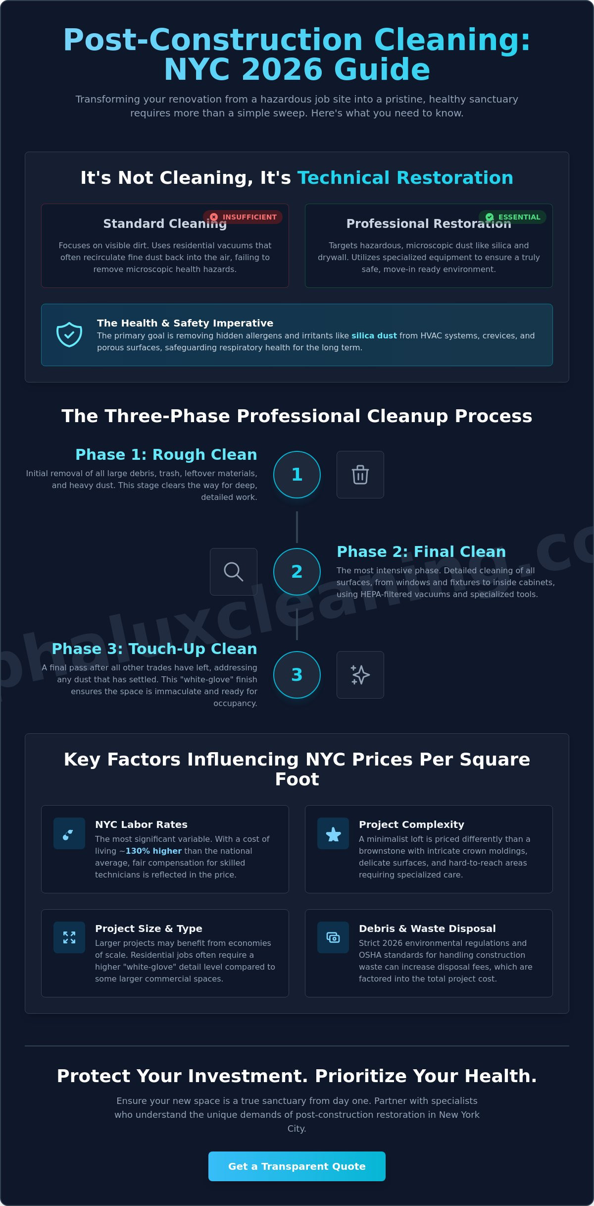 Post-Construction Cleaning Prices Per Square Foot 2026: The Complete NY Guide