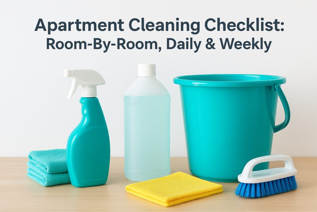 Apartment Cleaning Checklist: Room-By-Room, Daily & Weekly