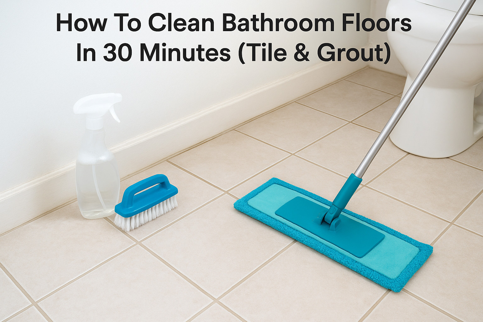 How To Clean Bathroom Floors In 30 Minutes (Tile & Grout)