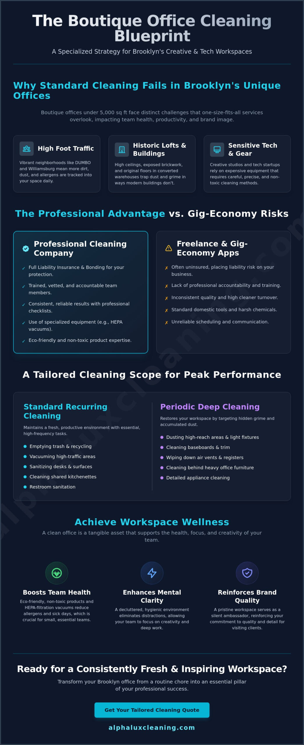 Small Office Cleaning Services in Brooklyn: A Boutique Approach to Workspace Wellness