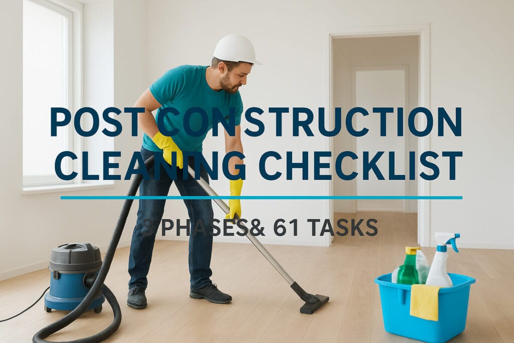 Post Construction Cleaning Checklist: 3 Phases & 61 Tasks