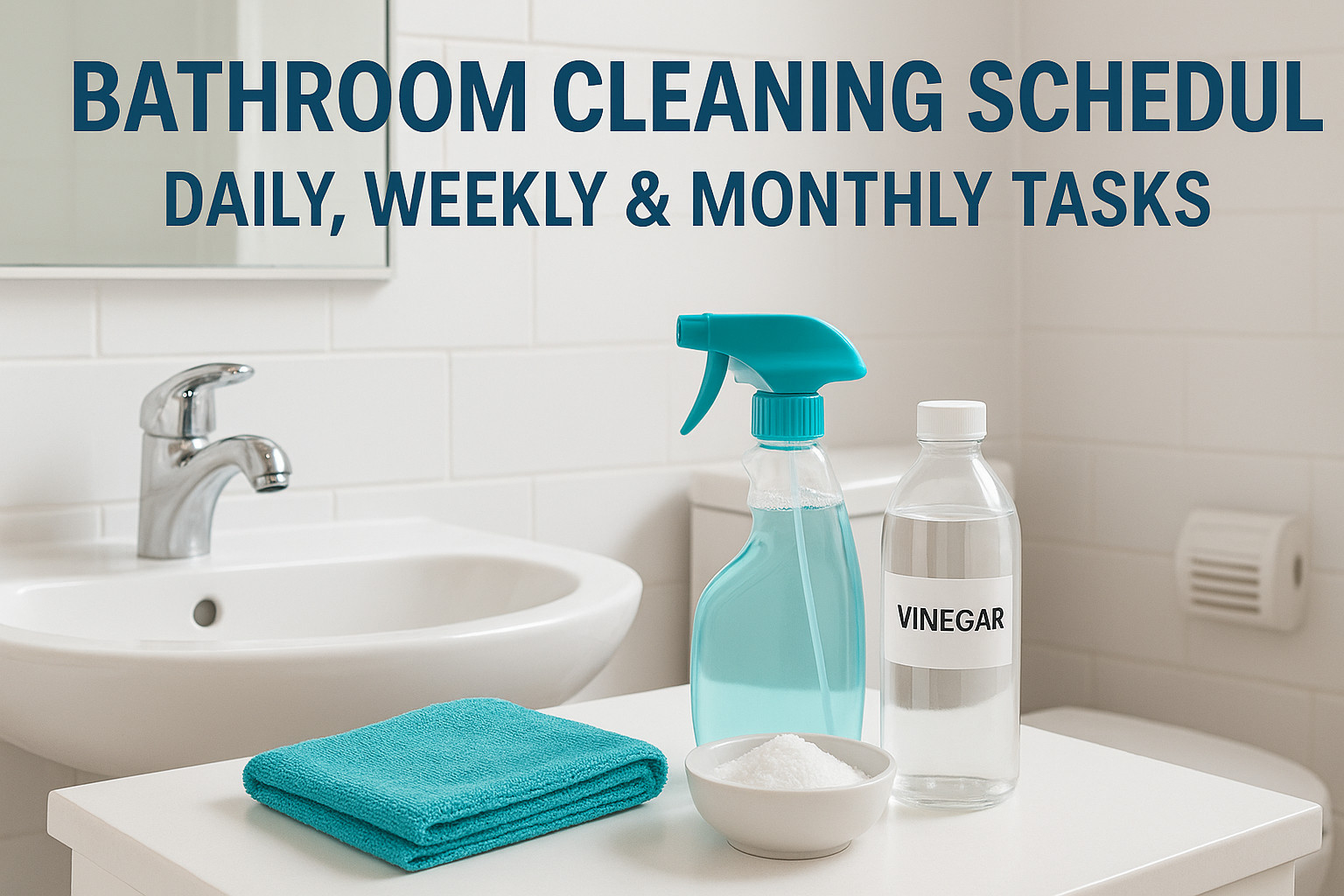 Bathroom Cleaning Schedule: Daily, Weekly & Monthly Tasks
