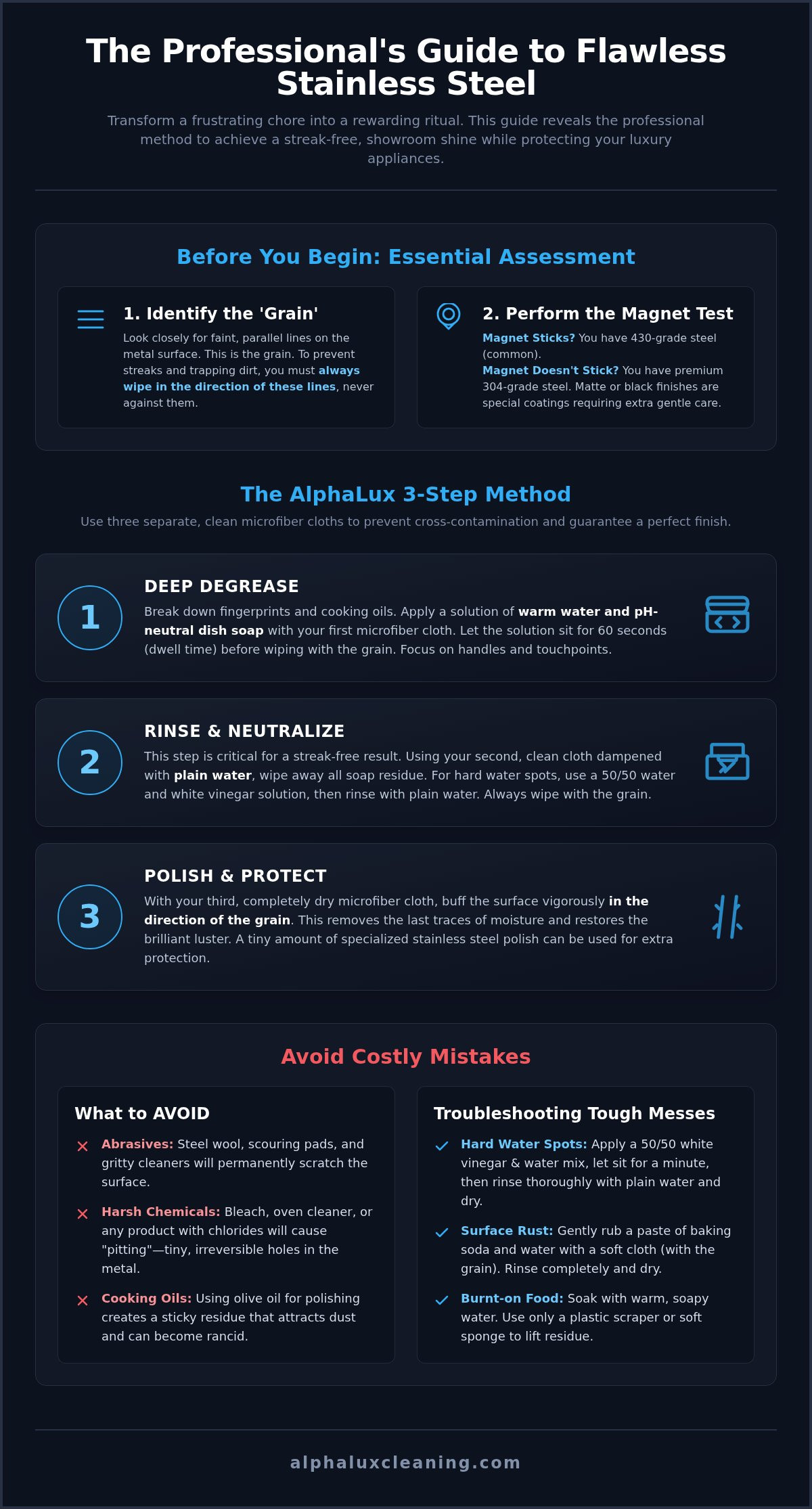 How to Clean Stainless Steel Appliances: The Professional Streak-Free Guide
