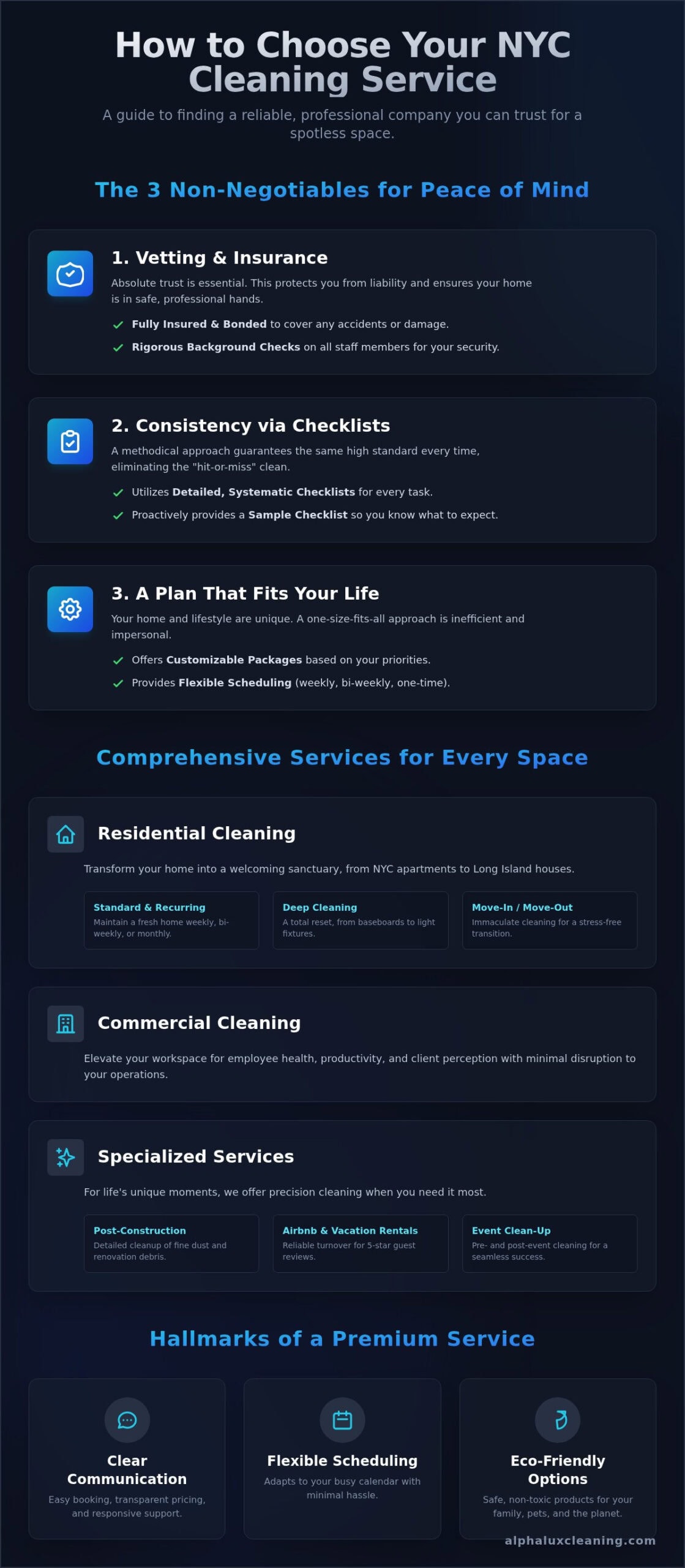 Choosing a Cleaning Company in New York City: Why AlphaLux is the Trusted Choice