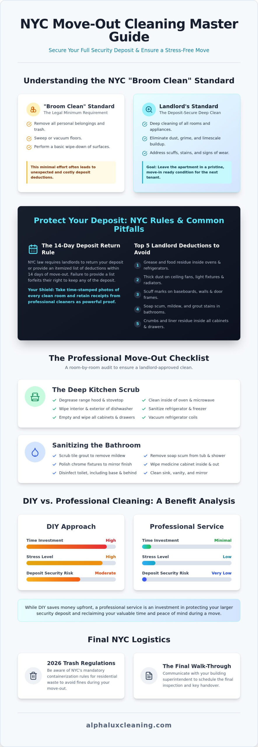 The Ultimate NYC Move Out Cleaning Checklist 2026: Protect Your Security Deposit