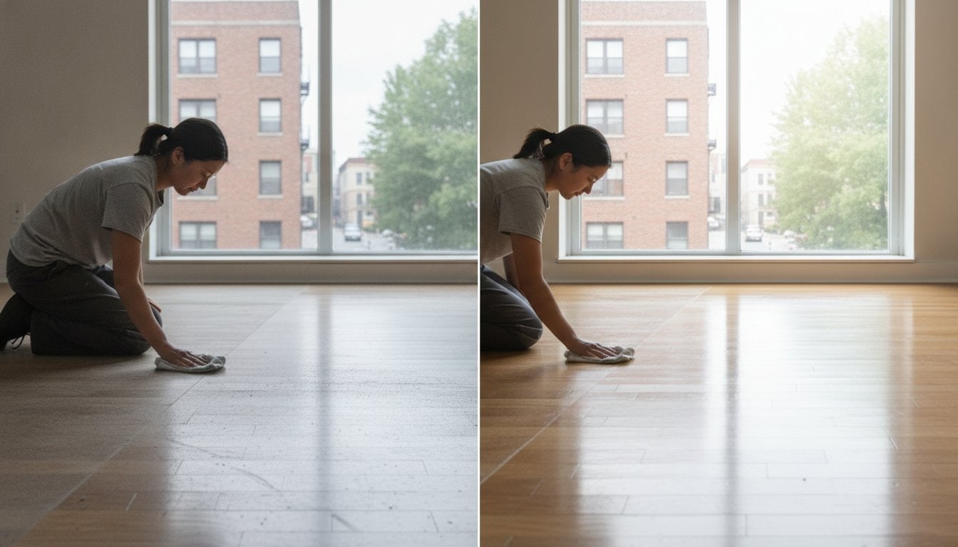 A deep cleaning service in Queens NY transforms dusty floors into shiny, spotless perfection.